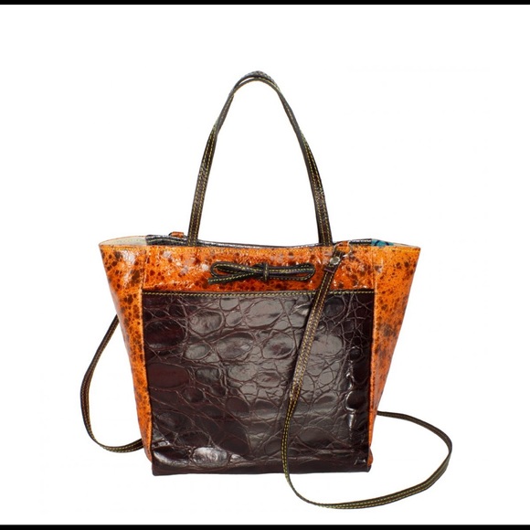 Brand New 🧡Orange Leather colorful satchel - Picture 1 of 1